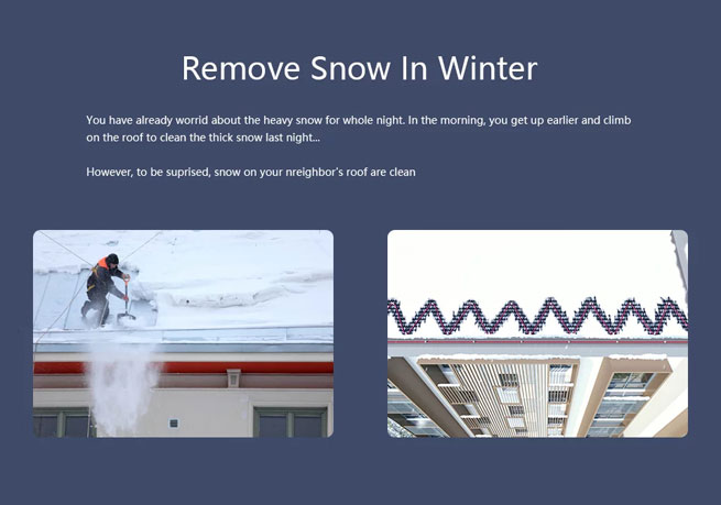 Remove Snow By heating cable or By yourself